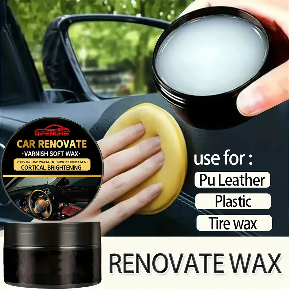 Ultimate Car Interior Wax – All-in-One Plastic, Leather & Tire Restorer (200g) | USA Imported