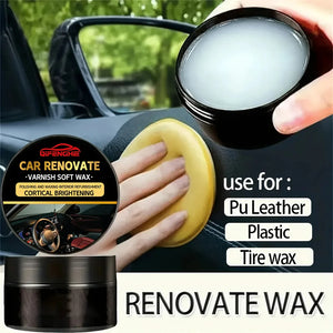 Ultimate Car Interior Wax – All-in-One Plastic, Leather & Tire Restorer (200g) | USA Imported